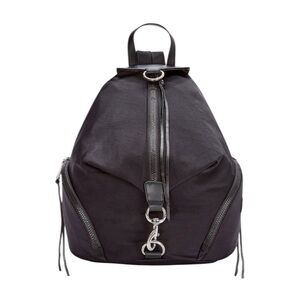 Rebecca Minkoff Julian Backpack Black Nylon & Leather Sling Bag Purse Dirty Girl